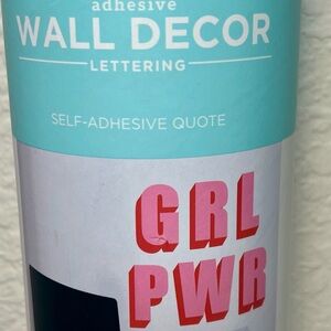 NWT GIRL POWER Self Adhesive Wall Quote